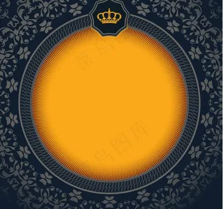欧式花纹 圆形边框图片