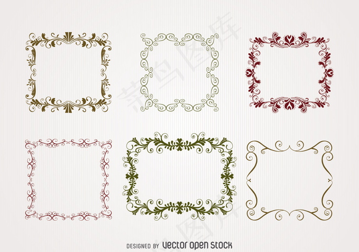 复古小清新花边边框底纹免费下载