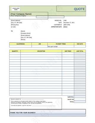 表格模板设计模板