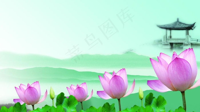 水墨画背景素材图片(4224X2608(DPI:72))psd模版下载