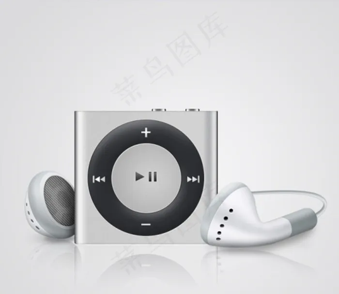 手绘苹果MP3，素雅白。psd模版下载