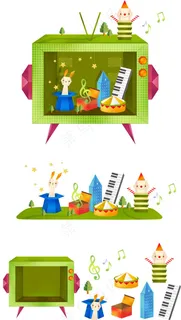 卡通可爱电视矢量图 卡通可爱电视矢量图