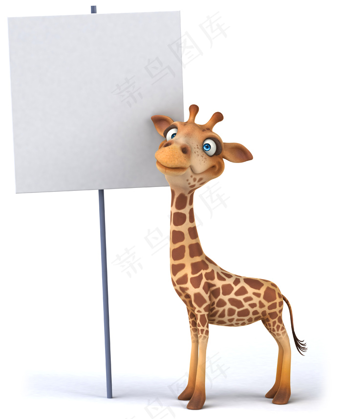 手举广告牌的动物图片