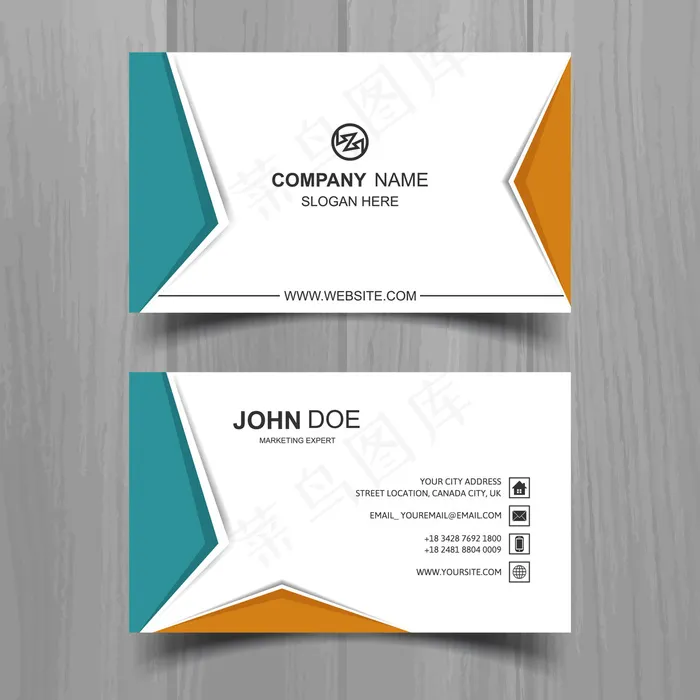 简洁大气信封式名片