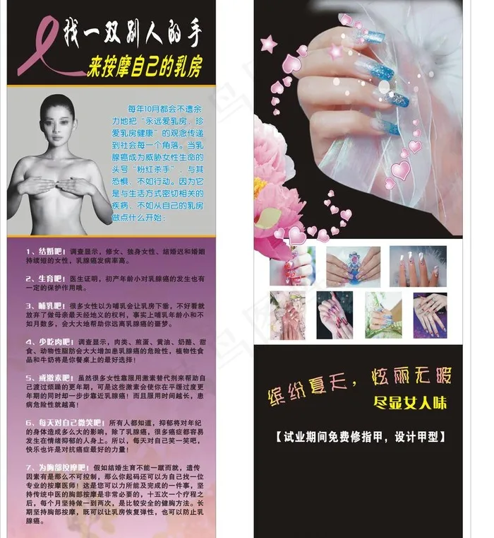 女性x展架图片cdr矢量模版下载
