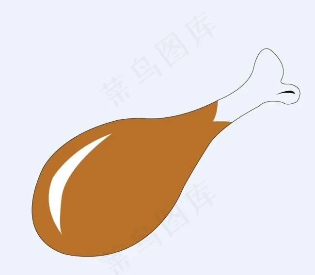 矢量鸡腿ai矢量模版下载