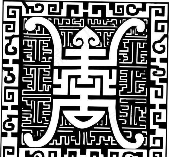 清代（上）版画 装饰画 中华图案五千年 矢量 AI格式_1005ai矢量模版下载