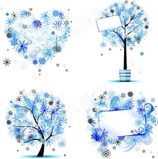 蓝色花纹树 蓝色花纹树