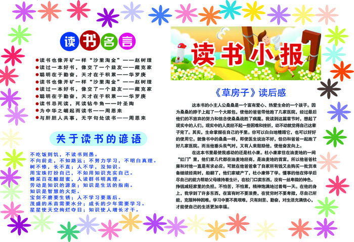 PSD电脑小报读书手抄报