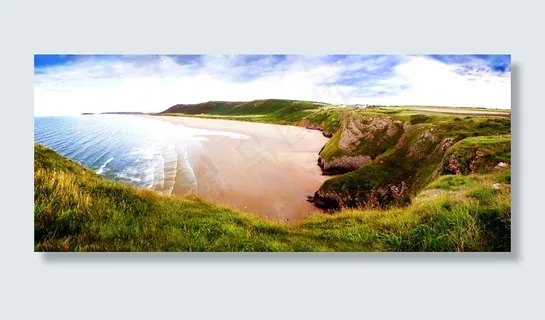 海湾全景风光图片