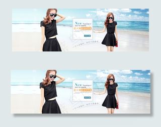 淘宝天猫夏季女装连衣裙店面宣传海报