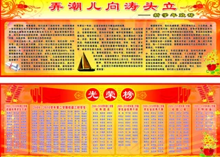 光荣榜展板素材下载