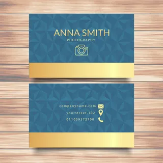 个性创意时尚蓝色名片模板