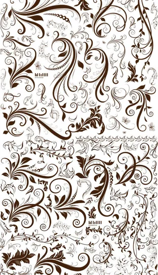 欧式古典花纹笔刷素材