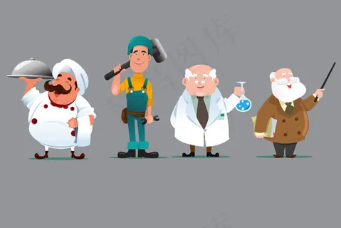 卡通职业人物矢量图