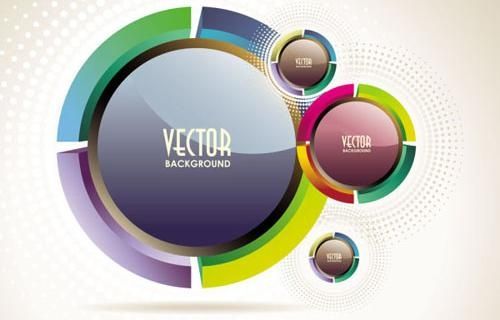 潮流动感光晕背景矢量素材