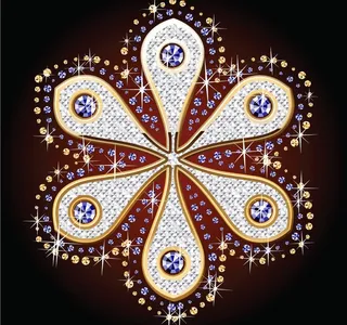 金属钻石花朵图片