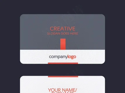 白灰拼色矢量名片设计模板