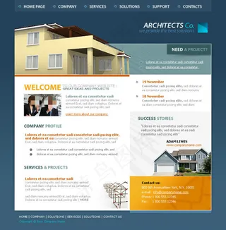 商务别墅psd模板