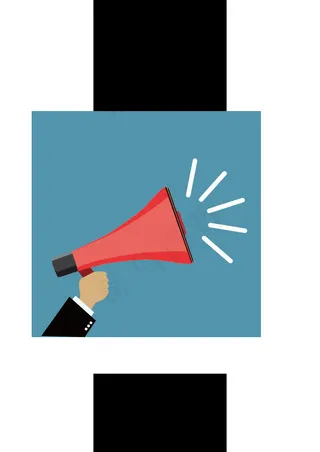 手拿喇叭矢量素材