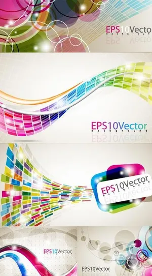 绚丽动感背景矢量素材