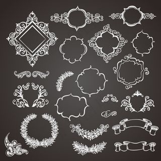 简约手绘边框设计矢量素材