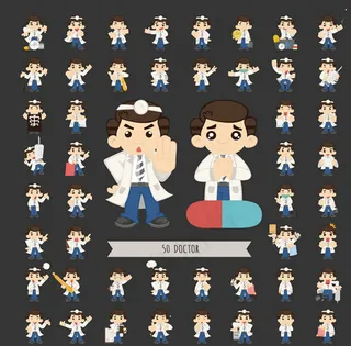 七套可爱的卡通人物形象图片