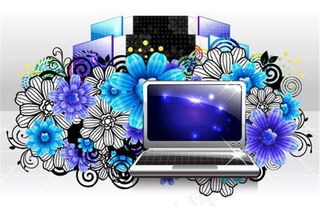 鲜花背景素材矢量花纹素材