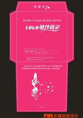 玫红典雅光盘封套十五