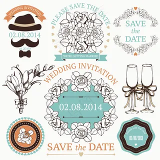 婚礼花朵图标背景矢量素材 婚礼花朵图标背景矢量素材