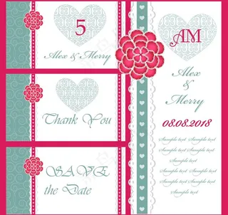 婚礼邀请卡图片