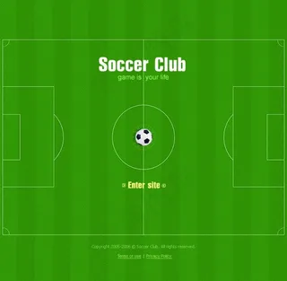 足球俱乐部网页psd模板