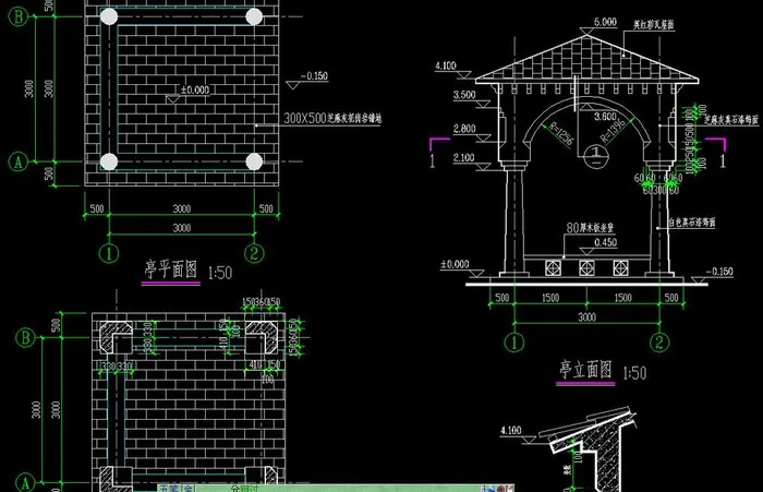 欧式亭详图图片