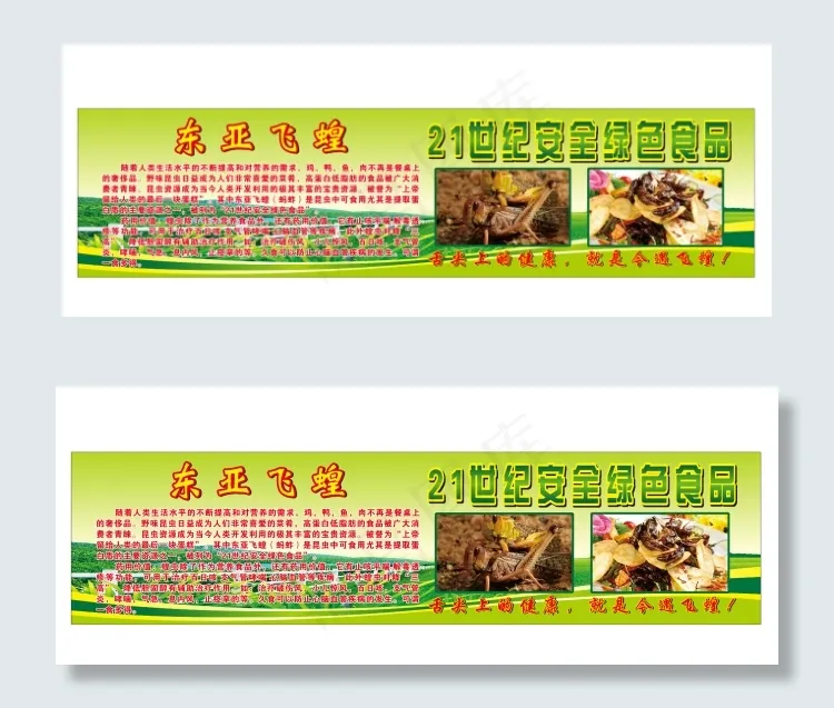 东亚飞蝗绿色食品海报
