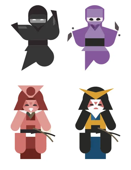 日本卡通人物ai矢量模版下载