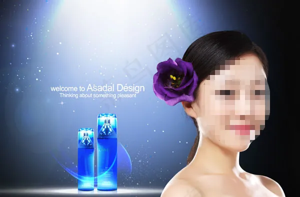 美女化妆品广告PSD分层素材下载psd模版下载