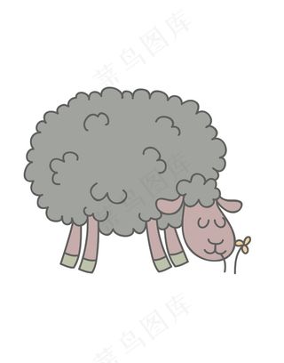 卡通动物羊