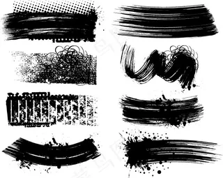 彩色墨迹 矢量EPS_08