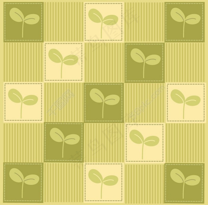小草底纹eps,ai矢量模版下载