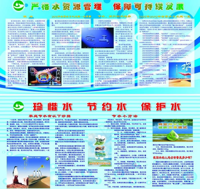 珍惜水 节约水 保护水图片