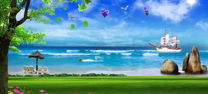 海滩风景图片 海滩风景图片