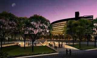 广场景观夜景效果图片