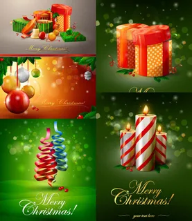 精美的圣诞节饰品——矢量素材