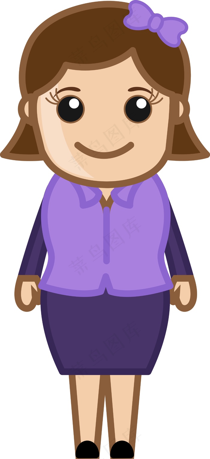 公司的女性商业卡通人物矢量图