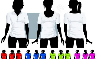 时尚女士t恤图片