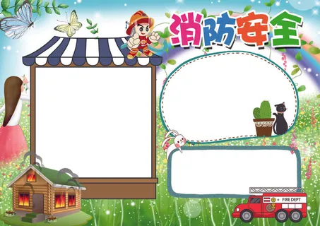 消防安全小报校园安全手抄报防火灾电...