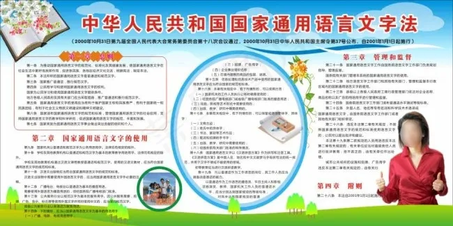*国家通用语言文字法cdr矢量模版下载