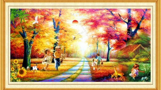 中堂画 油画图片