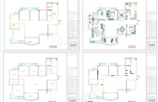 室内100平米以上大户型cad平面...