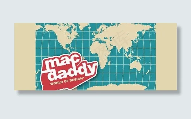 MAC爸爸世界地图的免费矢量ai矢量模版下载